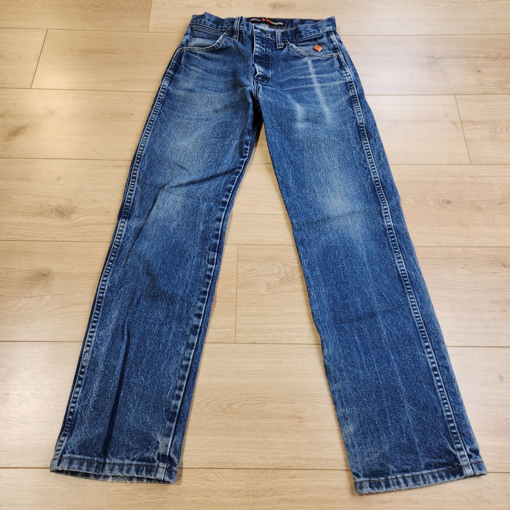 Wrangler FR13MWZ Flame Resistant Jeans Mens 29x32 Blue Med Wash Bootcut Denim